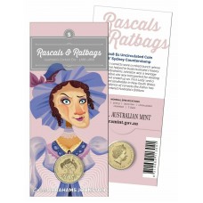 AUSTRALIA 2018 . ONE 1 DOLLAR . RASCAL AND RATBAGS COIN . S COUNTERSTAMP ESTHER